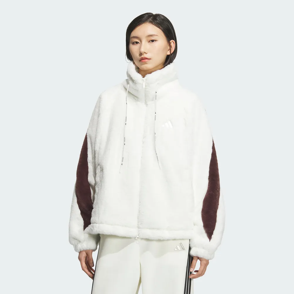 【adidas 愛迪達】Ms Warm Jkt2 女 立領外套 運動外套 休閒穿搭 米 棕 亞版(KC0079)