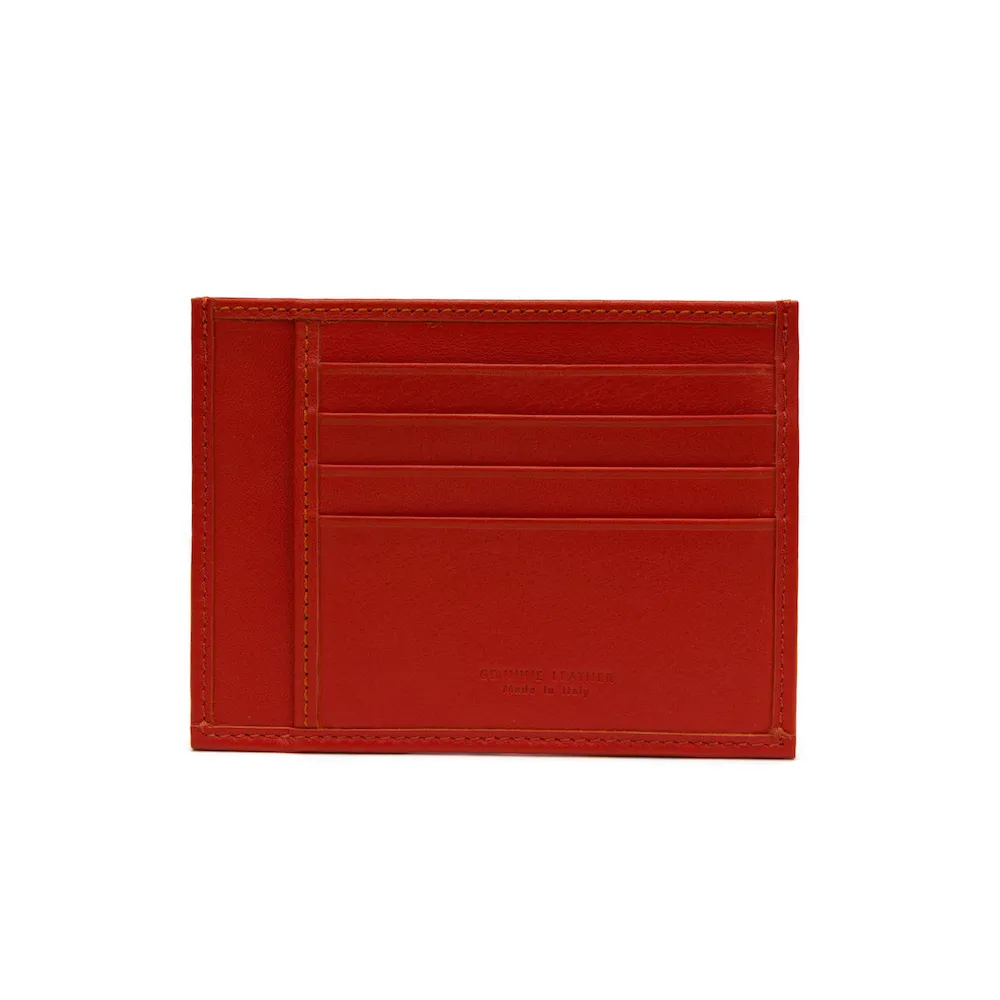 【GIORGIO FEDON 1919】福利品 信用卡夾 8+2卡(橘色 出清品)