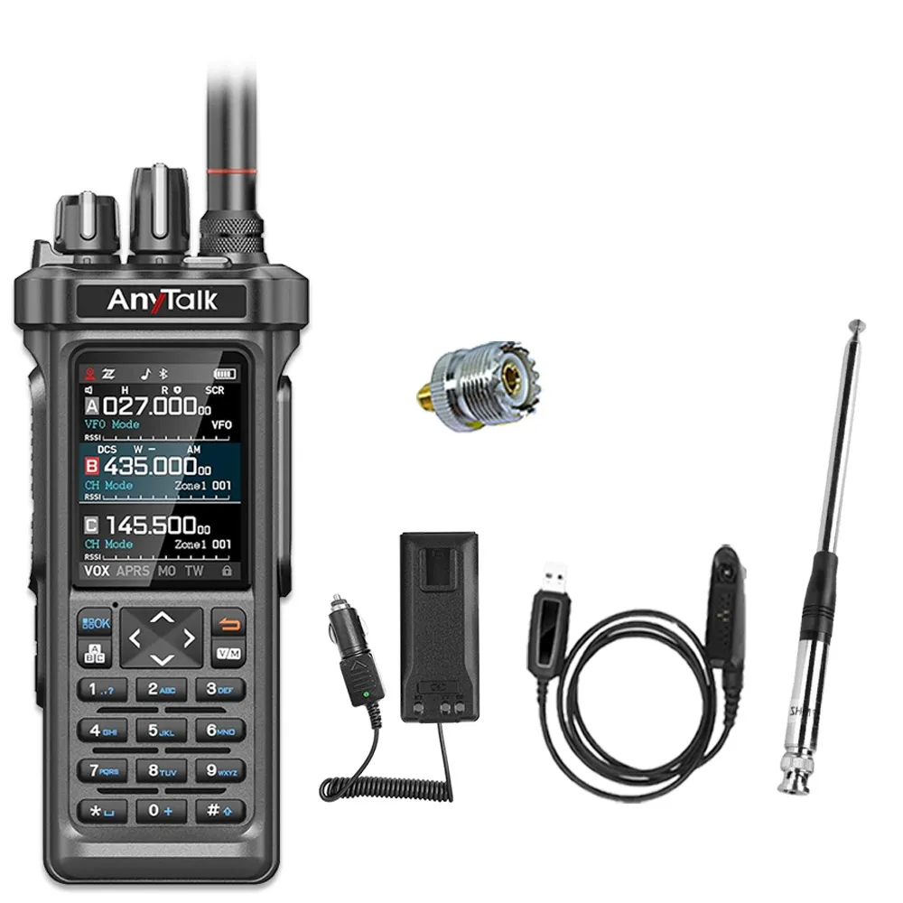 【AnyTalk】RT-950PRO 10W 三等業餘無線對講機 三頻段待機 航空頻道 APRS GPS 一鍵對頻(1組1入-雙電池組)