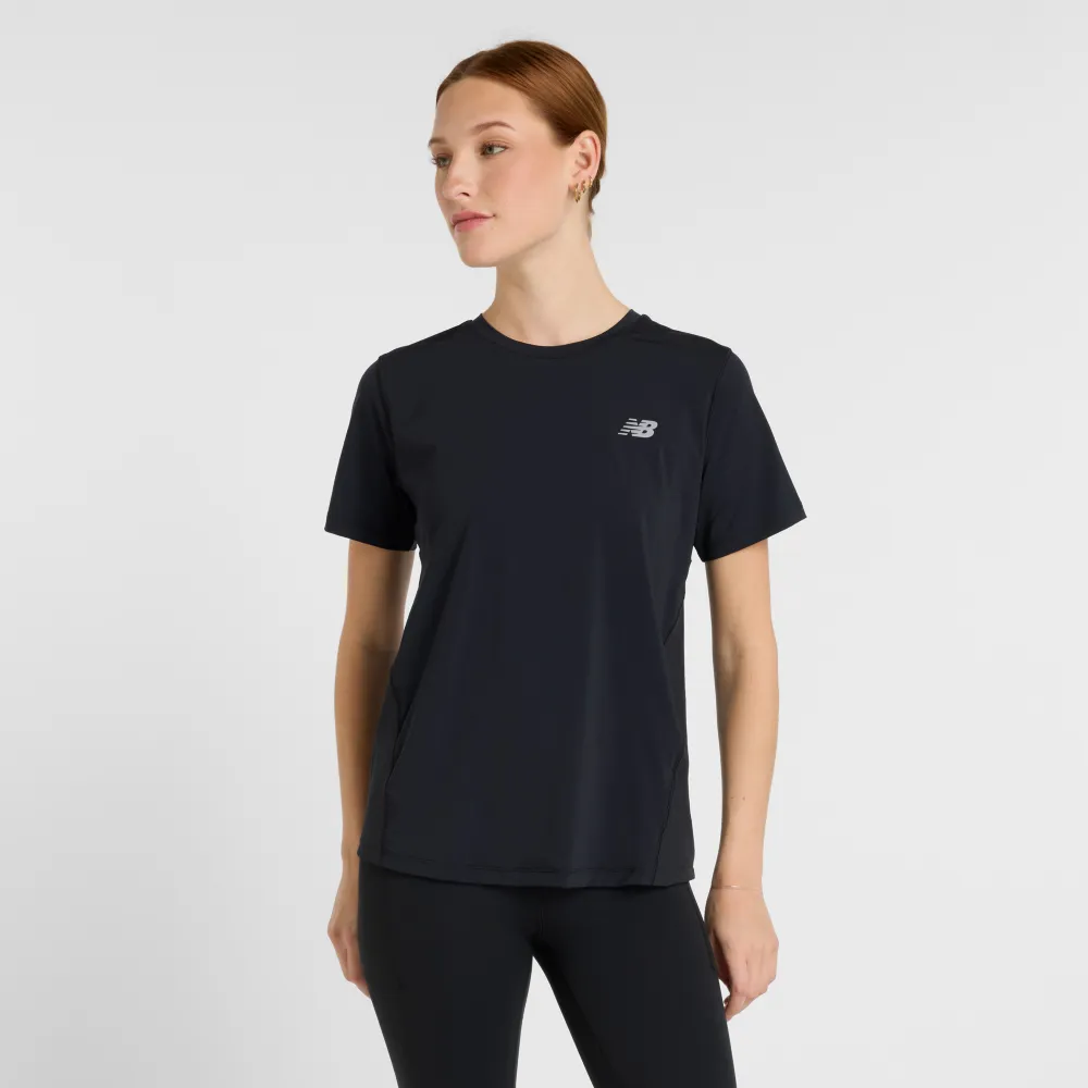 【NEW BALANCE】NB 排汗短T/短袖上衣_WT51224BK_女性_黑色(美版 版型偏大)