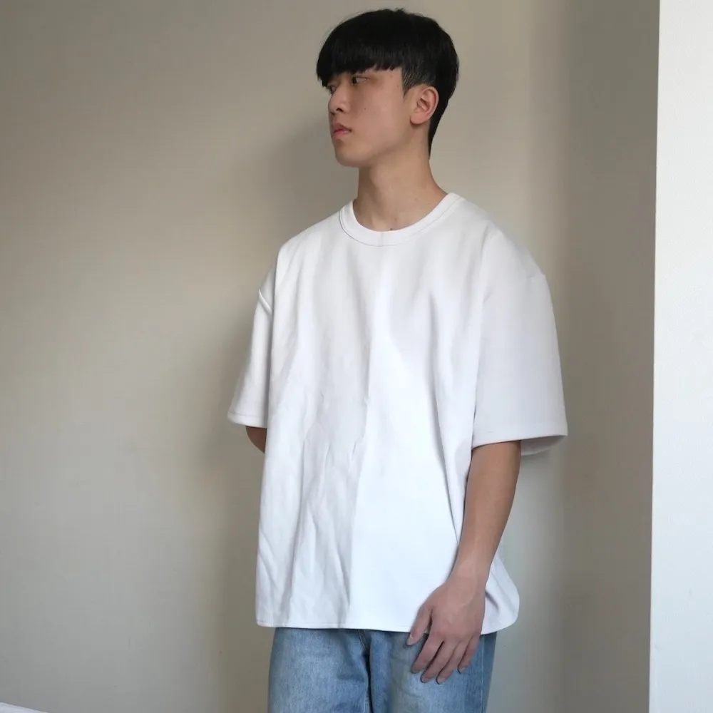 【AMERO】男裝 女裝 短袖圓領Ｔ恤(男裝 女裝 短袖圓領Ｔ恤 圓弧下擺 落肩 情侶裝)