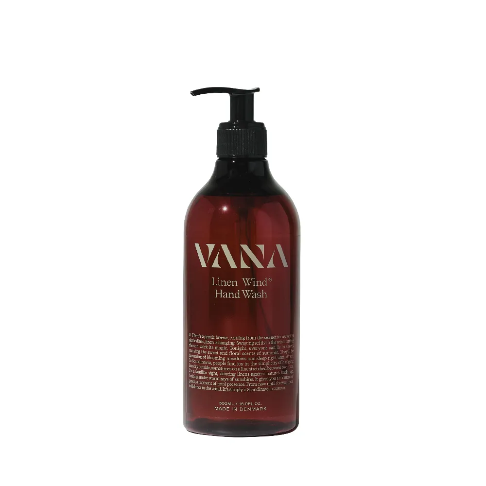 【VANA】亞麻風拂 植萃保濕洗手露 草本木質調 500ml (丹麥直送/天然植萃香氣/長效柔嫩光滑 /乾性肌/中性肌)
