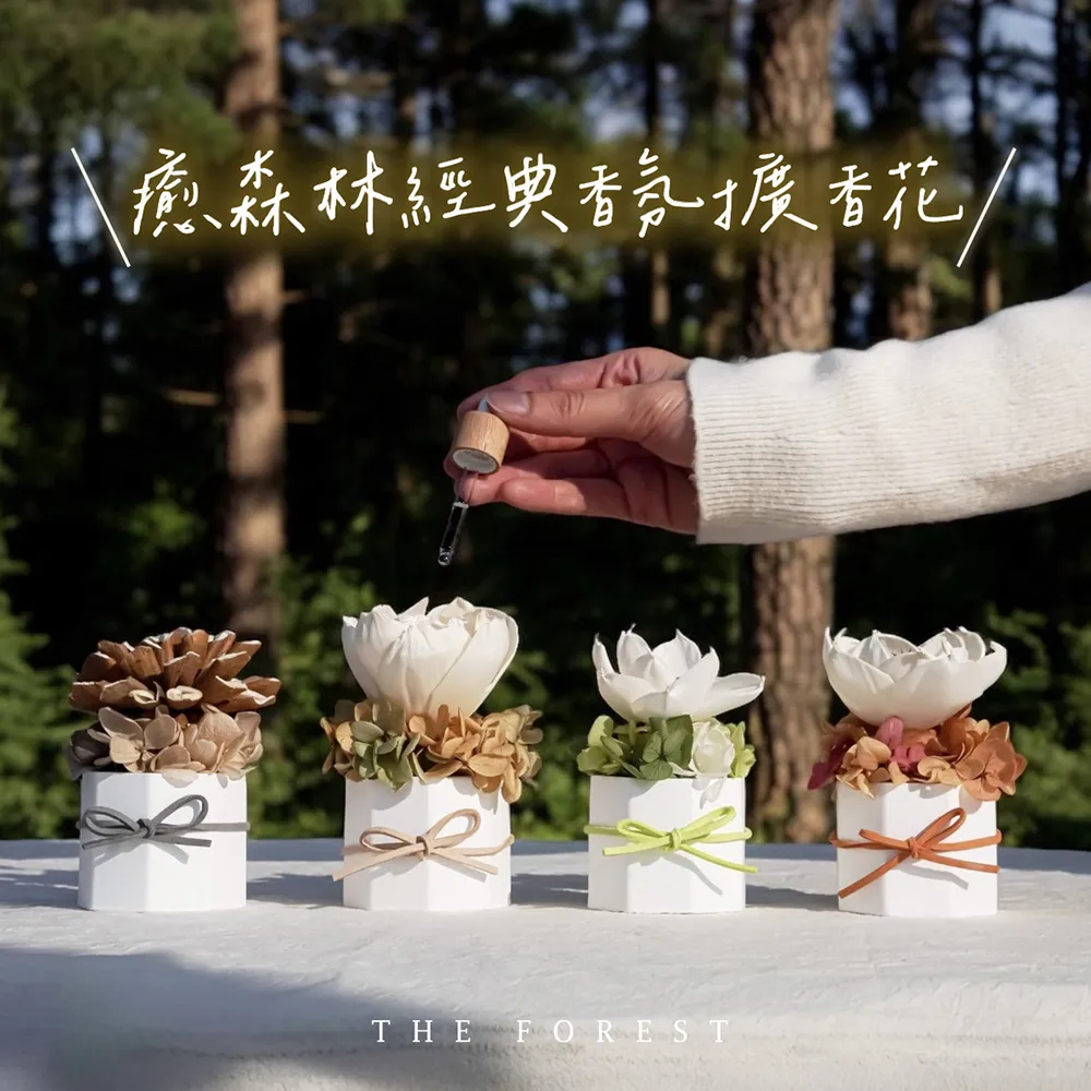 【The Forest 癒森林】經典擴香花贈5ml品牌香氛油(擴香花/擴香石/居家擴香/療癒小物/生日禮物)
