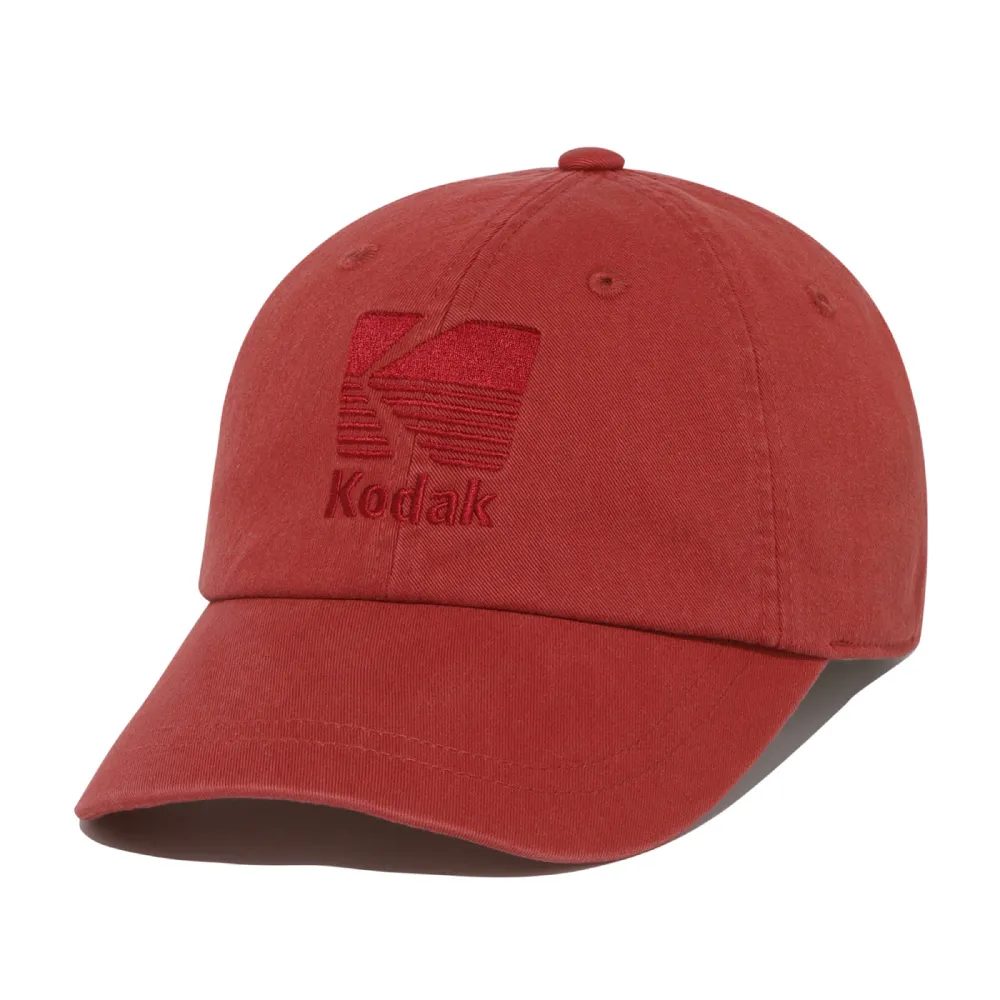 【KODAK Apparel】官方旗艦館 柯達 中性 帽子 / 可調式 單色刺繡 棒球帽 RED 紅色 / KB627001RED