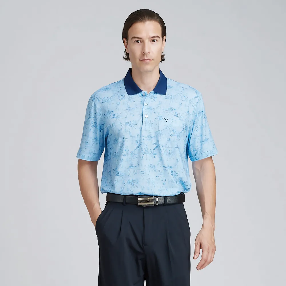 【Emilio Valentino 范倫鐵諾】出清品 男裝 男上衣 口袋 POLO衫短袖 吸濕排汗