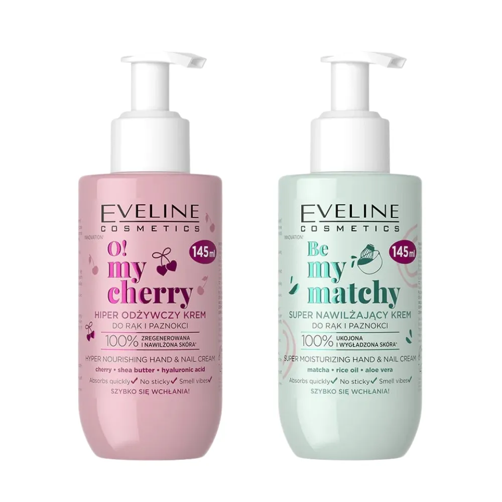 【Eveline Cosmetics】家用版 純素 櫻桃/抹茶 護手護甲霜 145ml(波蘭原裝)