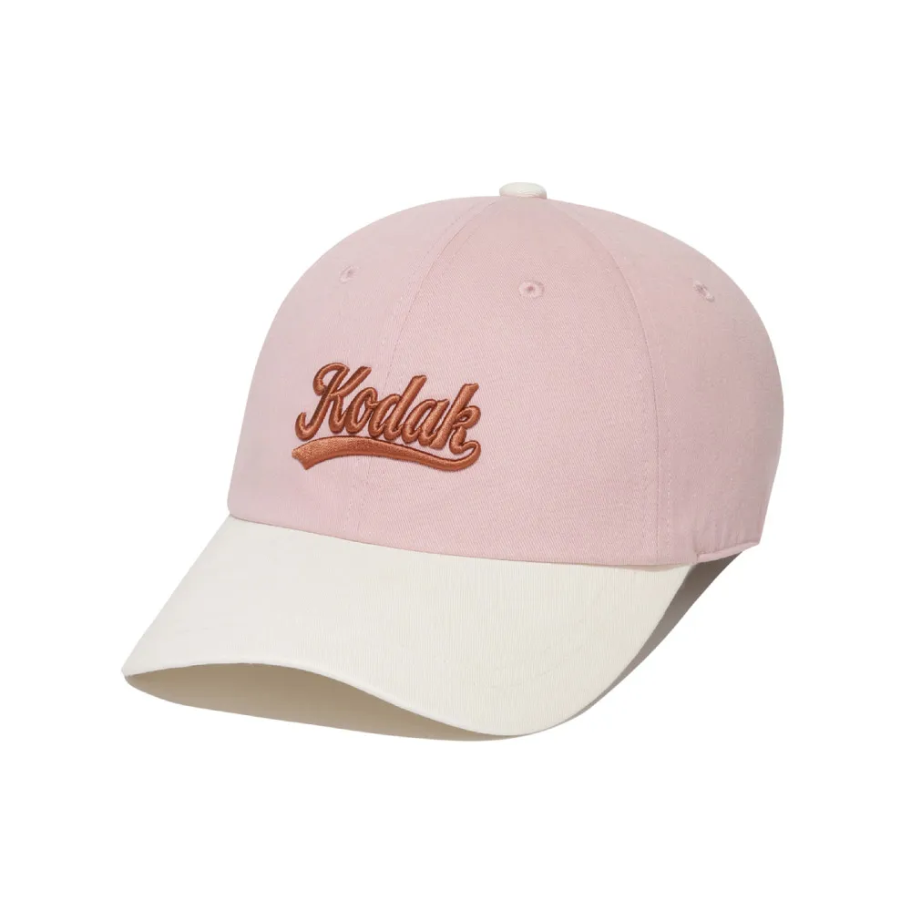 【KODAK Apparel】柯達 中性 帽子 / 可調式 草寫Logo 撞色棒球帽 棒球帽 PINK 粉紅 / KB627005PNK
