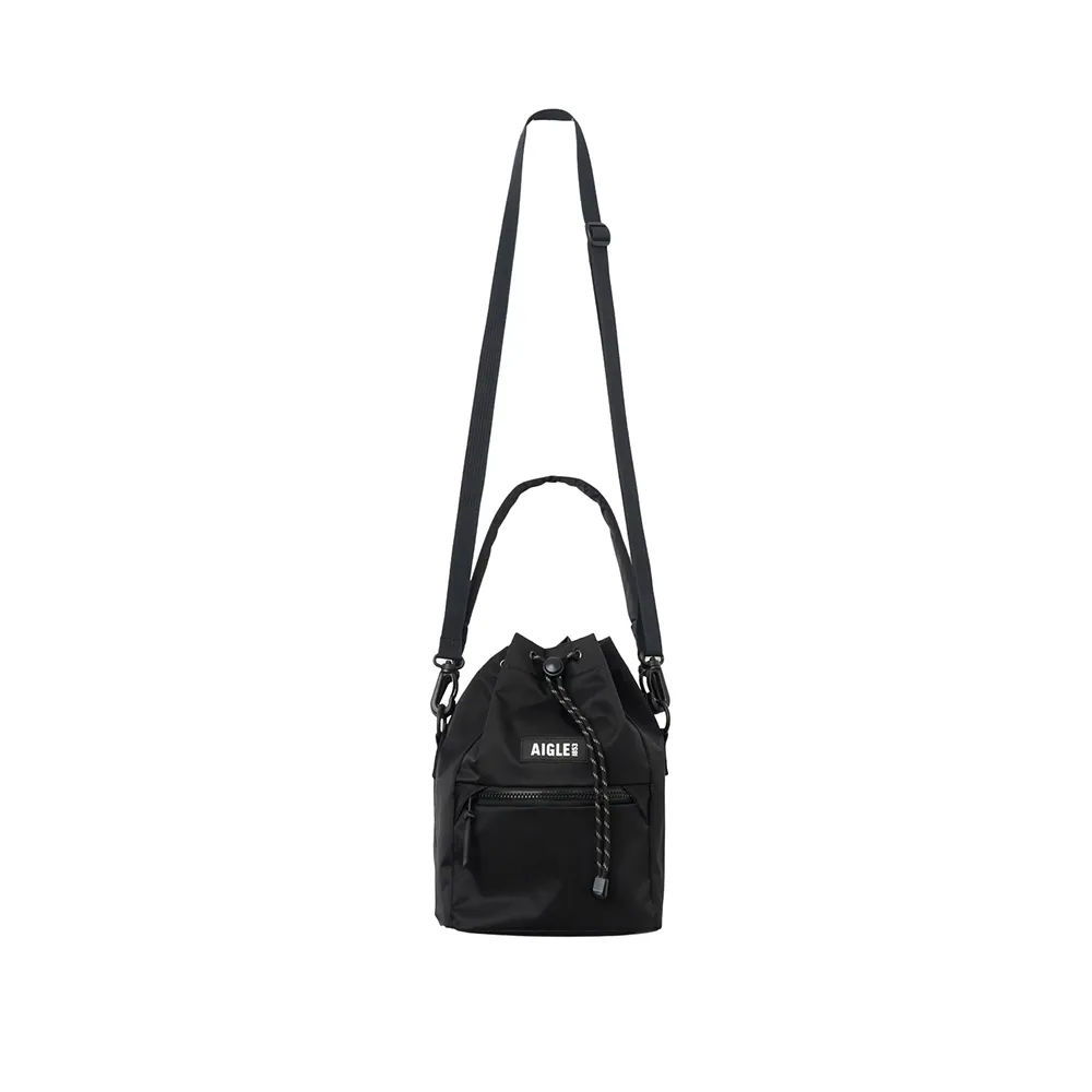 【AIGLE】防潑小側背束口包 3L｜AG-5AB14A100 黑色(防水包 斜背包 防潑水斜背包 水桶包)