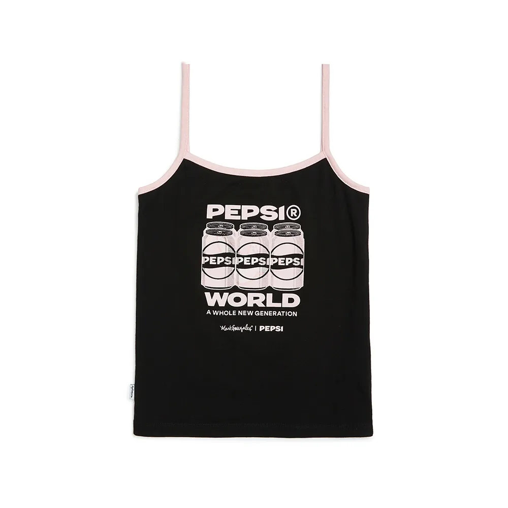 【Mark Gonzales】女款 MG X Pepsi 細肩上衣-黑色(百事可樂聯名)