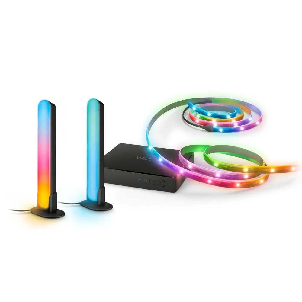 【PHILIPS 飛利浦照明】WiZ HDMI 電視影音同步全彩燈條套組(PW025+PW026)