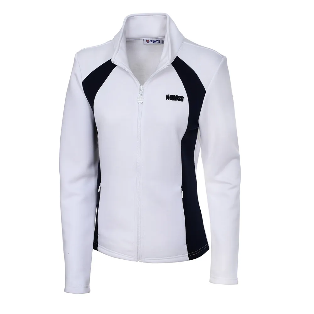 【K-SWISS】立領外套 MockNeckJacket 女 白