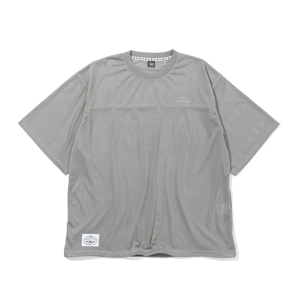 【POLER STUFF】日本限定 POLER MESH BAGGY S/S 寬鬆版網眼短袖上衣(淺灰色)