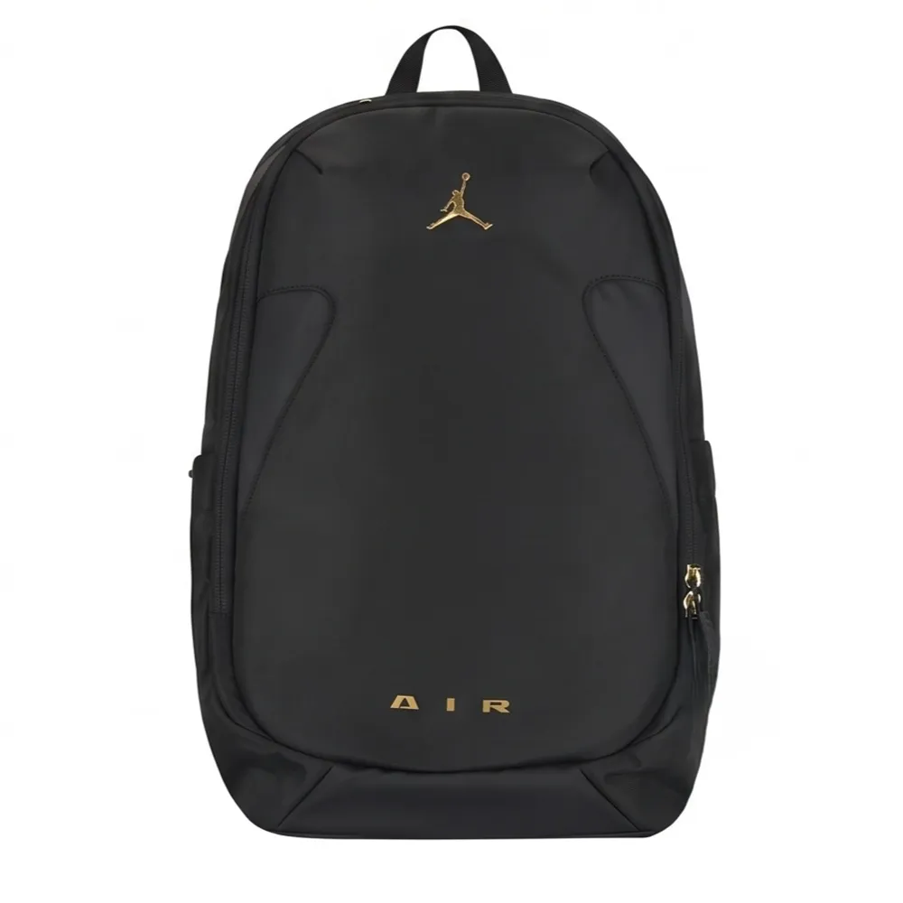 【NIKE 耐吉】JORDAN喬丹男女黑色雙肩後背包 大容量13吋電腦筆電平板包 學生書包登機行李包 JD2633011AD001