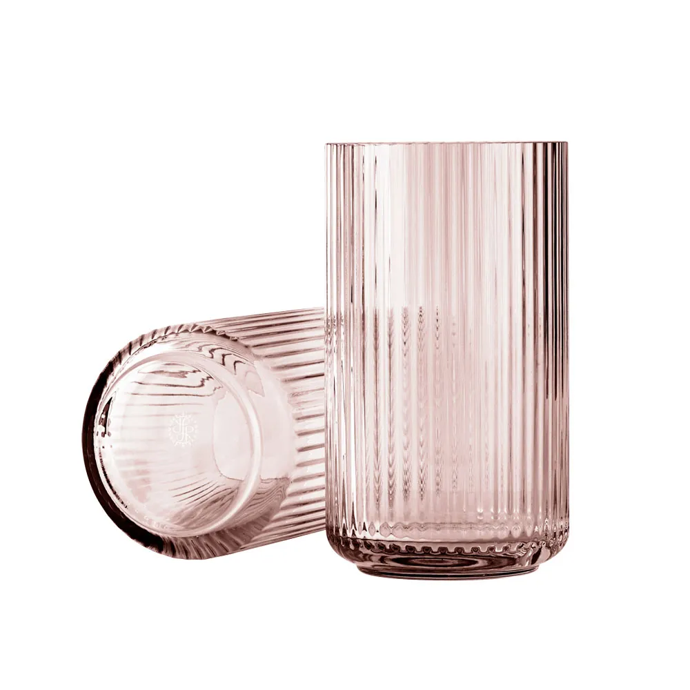【北歐櫥窗】Lyngby Porcelain Lyngby 靈比 玻璃花瓶(H 25 cm、透粉)