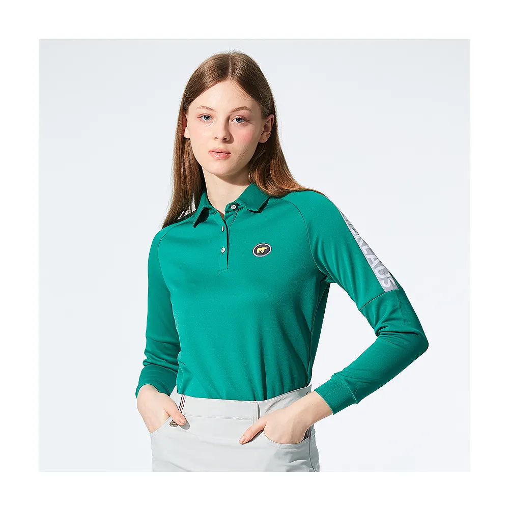 【Jack Nicklaus 金熊】GOLF女款吸濕排汗POLO衫/高爾夫球衫(綠色)