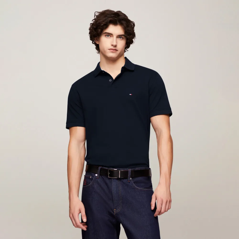 【TOMMY HILFIGER】官方旗艦館 彈力標準版型 Polo 衫_藍色