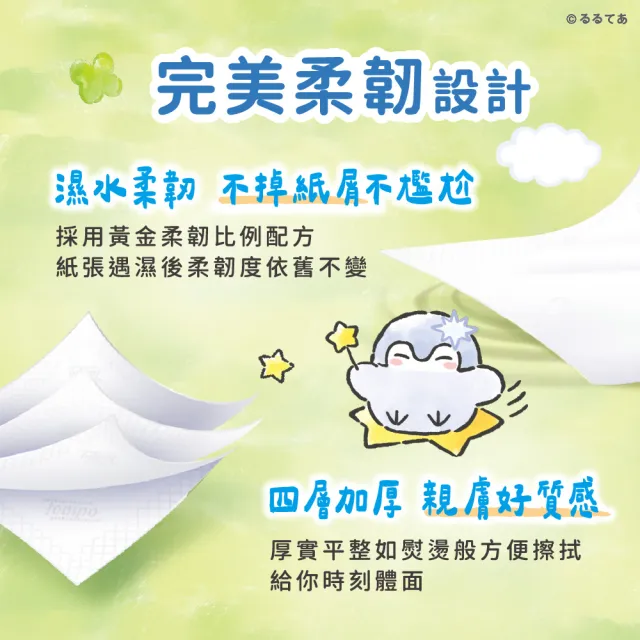 【TEMPO】正能量企鵝無香4層輕巧包面紙(20包裝/兒童版)