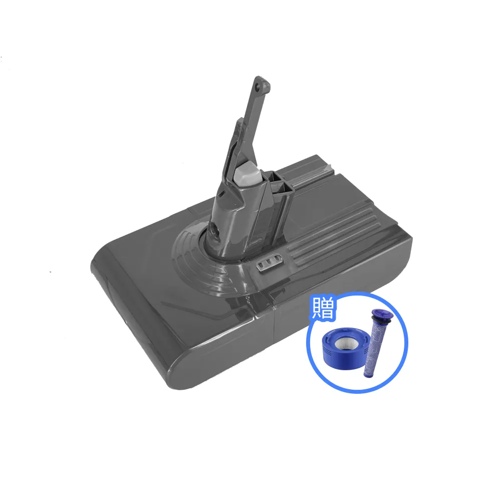 【CHAK】Dyson V7 V8吸塵器共用版 高容量3000mAh鋰電池 DC8230 加贈濾網組(Dyson 副廠電池 戴森配件)