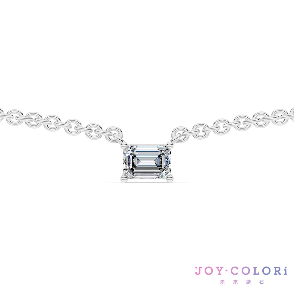 【JOY COLORi 未來鑽石】PT950鉑金 15分祖母綠鑽石項鍊(培育鑽石 映光 NS8043EALG)
