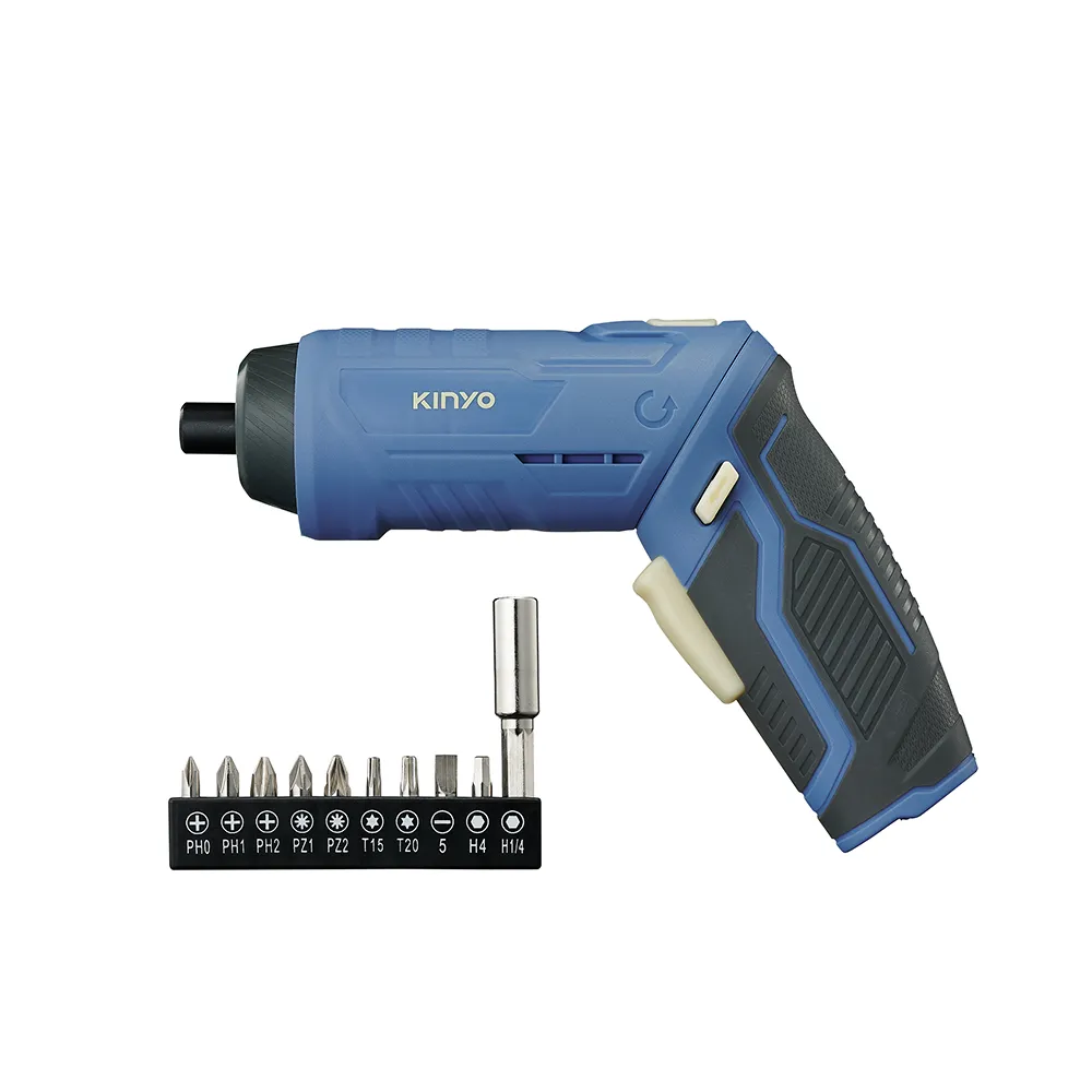 【KINYO】可旋式電動起子 3.7V(電動工具/電鑽/電動螺絲起子 ET-5563)