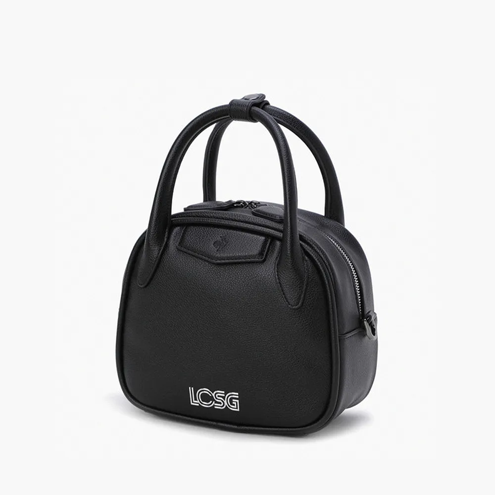 【LE COQ SPORTIF 公雞】高爾夫系列 女款黑色獨特設計實用單肩衣物袋 QLW0K581