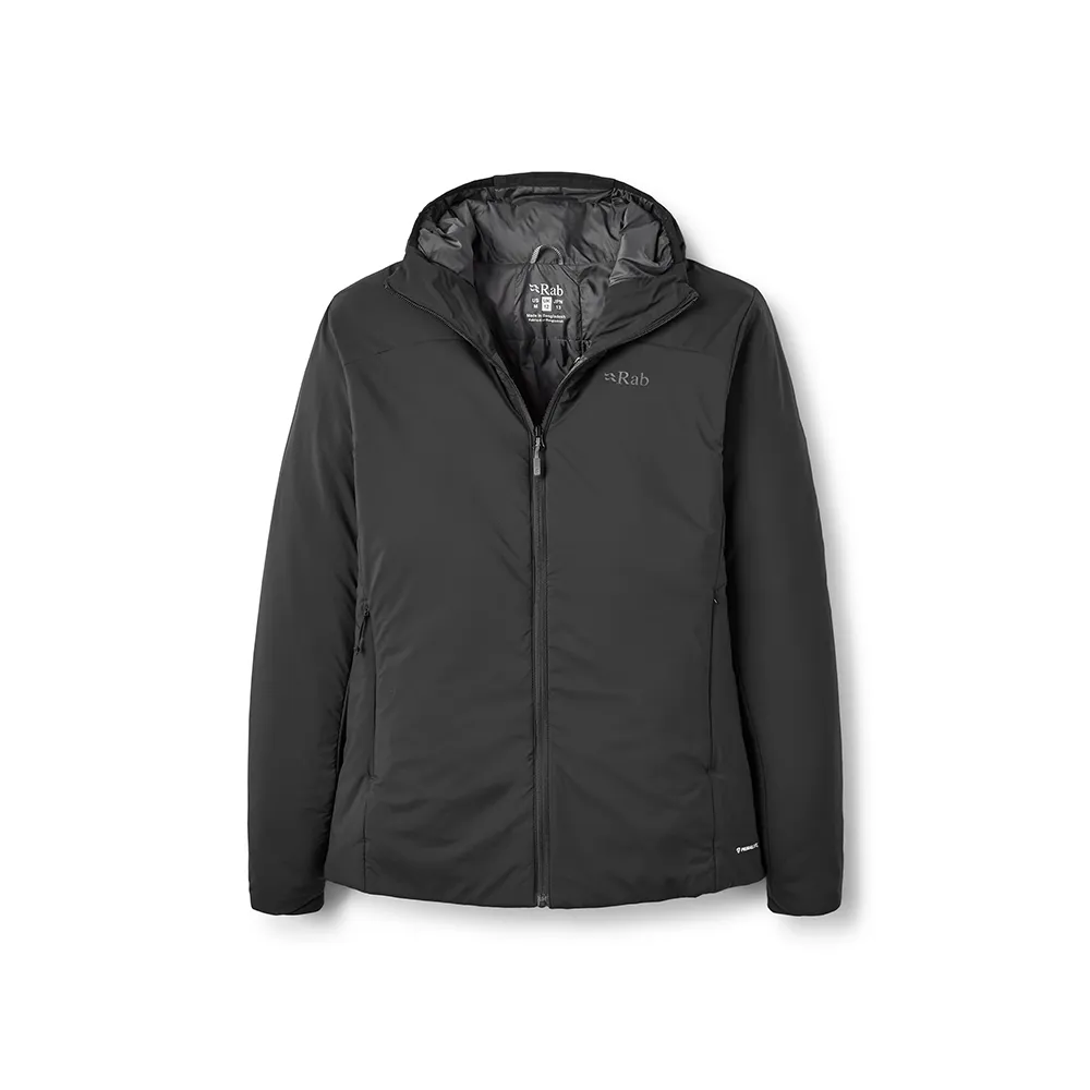 【RAB】Xenair Alpine Jacket 輕量防風透氣化纖連帽外套 女款 黑色 #QIP18