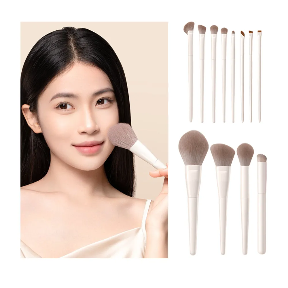 【MAANGE 瑪安格】12件組柔軟纖維毛化妝刷具 化妝刷套裝 美妝工具(腮紅刷/眼影刷/鼻影刷/散粉刷/遮瑕刷)