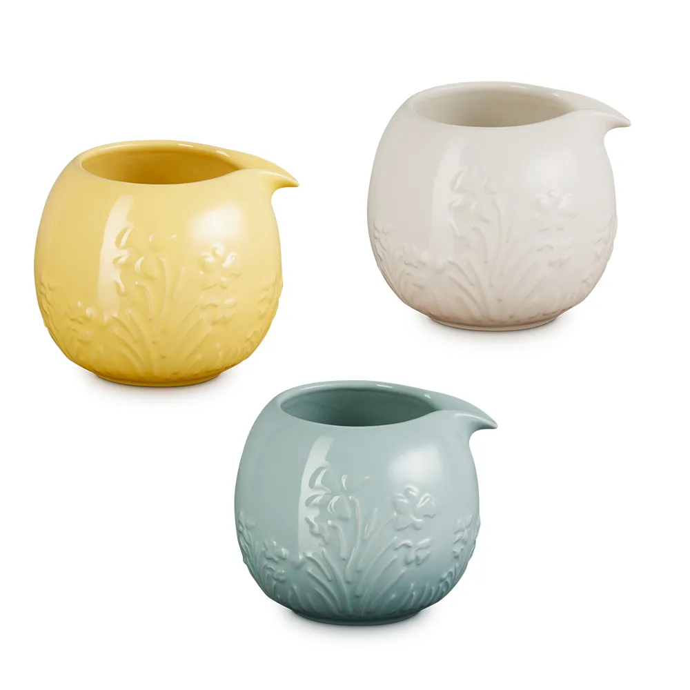 【Le Creuset】春日花園系列瓷器清酒壺440ml(洋甘菊/蛋白霜/海洋之花 3色選一)