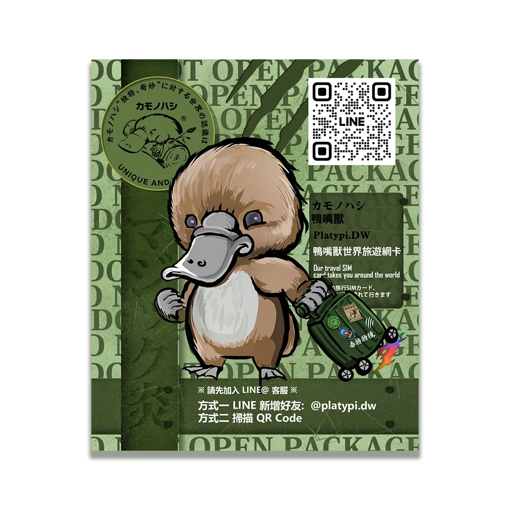 【鴨嘴獸 旅遊網卡】AT&T 美國 加拿大 墨西哥 25天 網路吃到飽(美加墨網卡 網卡 旅遊卡 漫遊卡)