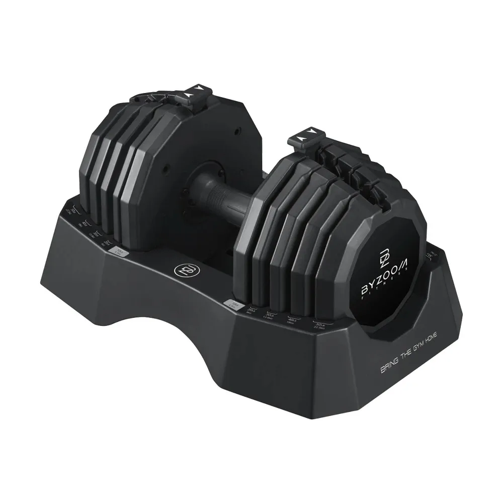 【BYZOOM FITNESS】Classic Series 50lb/約22.6kg 5段重量可調式啞鈴  雙入(BYZF-ADB-50)