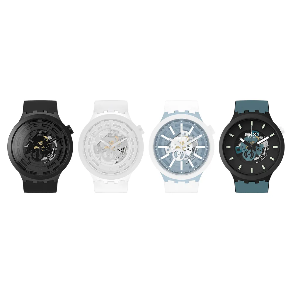 【SWATCH】BIG BOLD系列 大錶面手錶/鏤空機芯/男錶/女錶/瑞士製造/綜合賣場 (47mm)