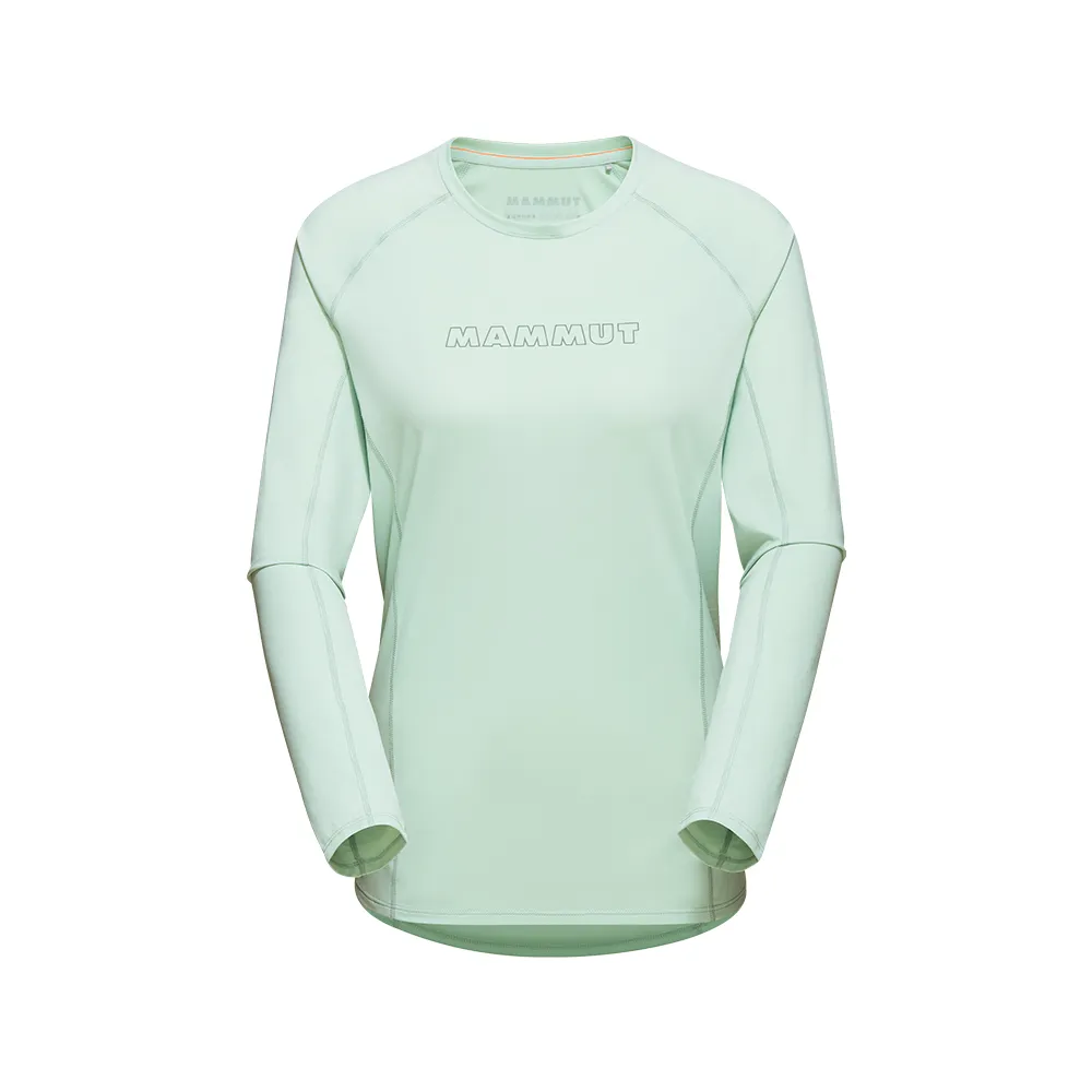 【Mammut 長毛象官方直營】Selun FL Longsleeve Logo W 機能LOGO長袖T恤 薄荷綠 女款 #1016-01450