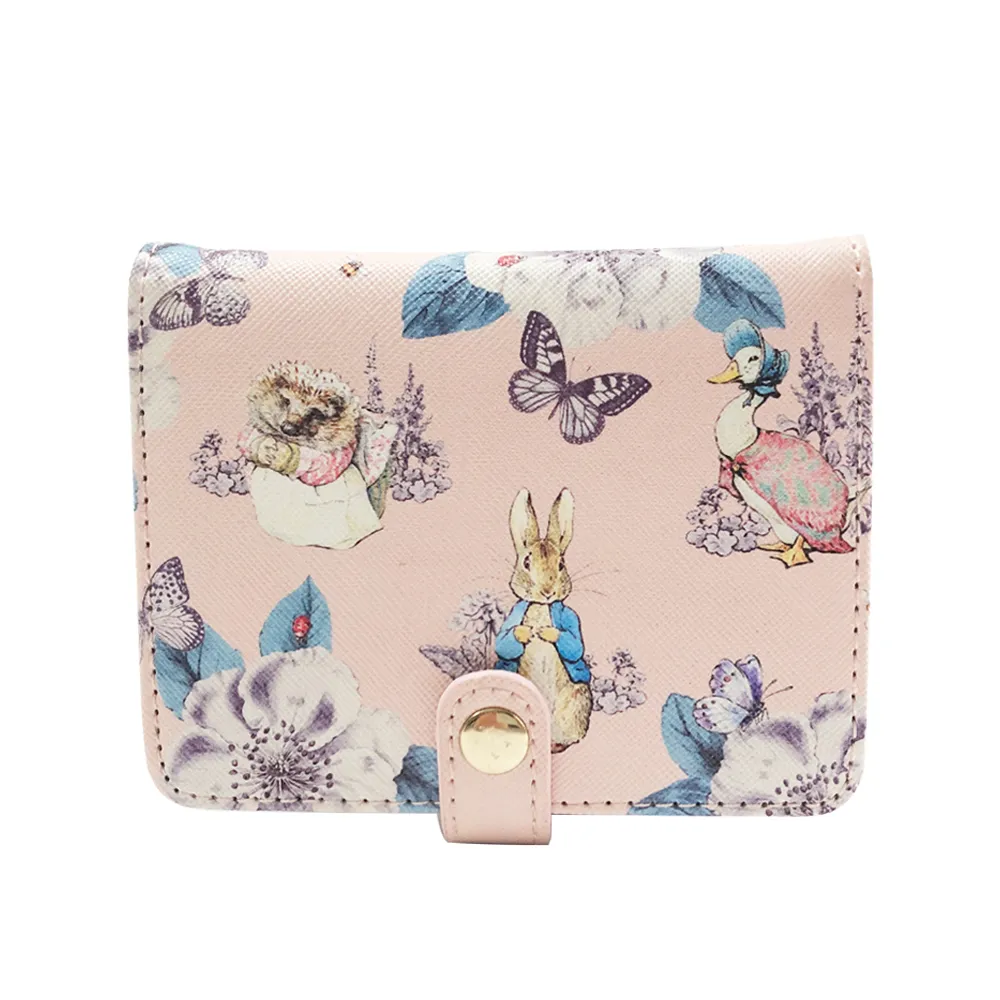 【PETER RABBIT 比得兔】雙11 Peter Rabbit 比得兔｜英國正版授權｜山茶花粉色多功能卡片夾