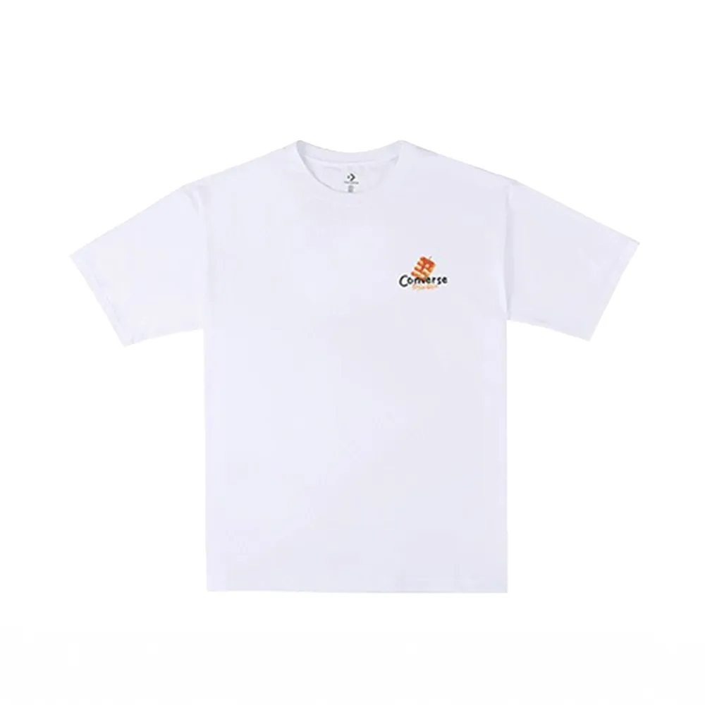 【CONVERSE】Conevrse  KR STREET FOOD CITY TEE 男款 白色 舒適 休閒 短袖 UCK170-001
