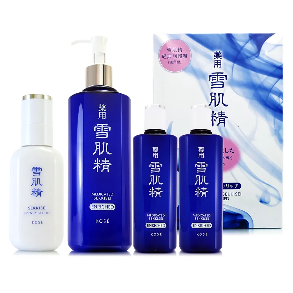 【KOSE 高絲】雪肌精化妝水500ml+200ml*2-極潤型禮盒組 - 贈自選組  (專櫃公司貨)