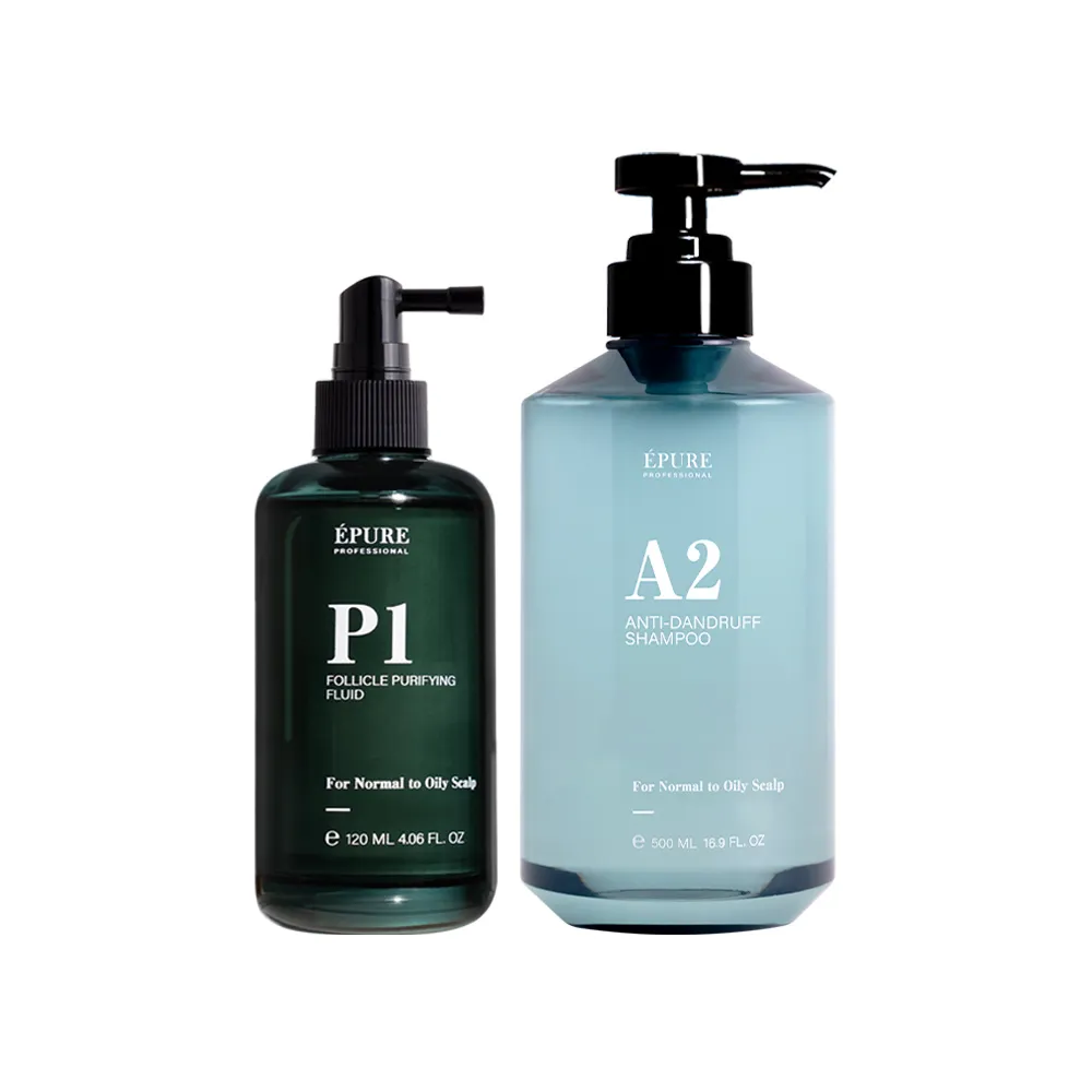 【EPURE】毛孔淨化淨屑組2入 (P1淨化液120ml+A2洗髮露500ml)(混和肌/前導液/強化防禦/軟化角質)