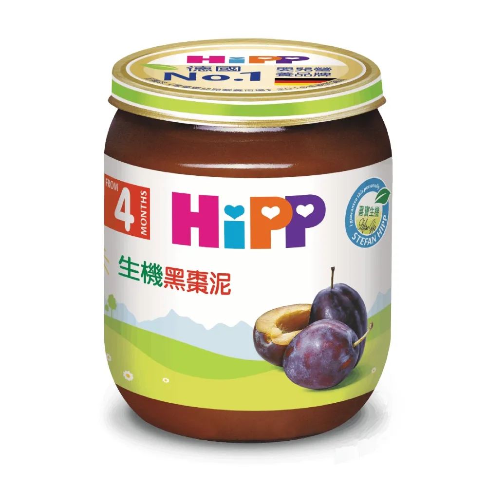 【HiPP】喜寶生機水果泥系列125gx6入(黑棗泥)