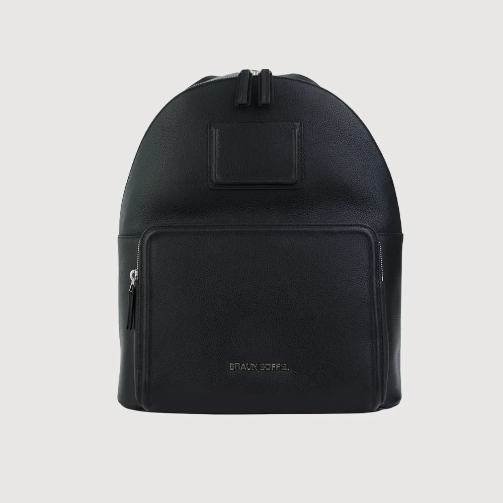 【BRAUN BUFFEL 德國小金牛】布洛 後背包-黑色(BF572-73-BK) 男包送禮推薦