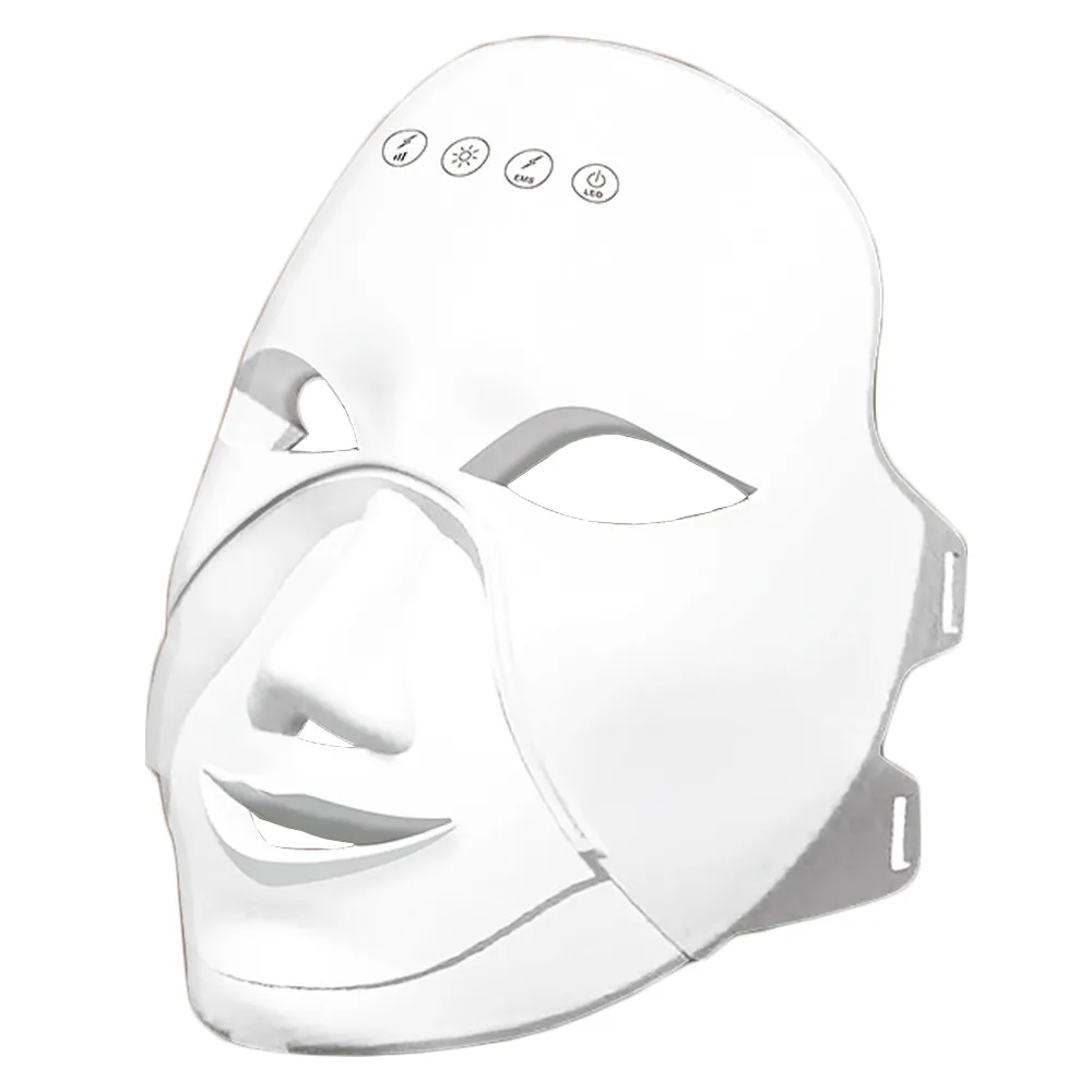 【PANATEC 沛莉緹】EMS七彩光緊致拉提溫熱美容面罩 K-555(光子面罩 電子面膜 美容儀 LED光波)
