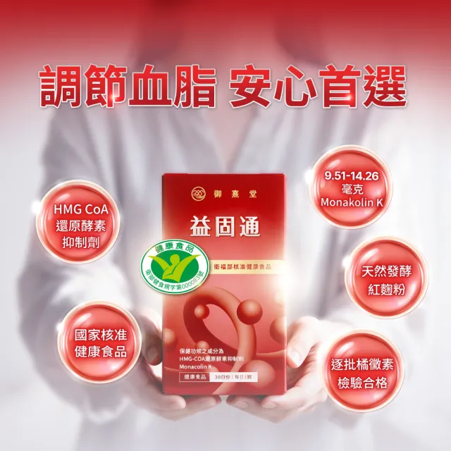 【御熹堂】益固通 健字紅麴膠囊1盒組(30顆/盒)