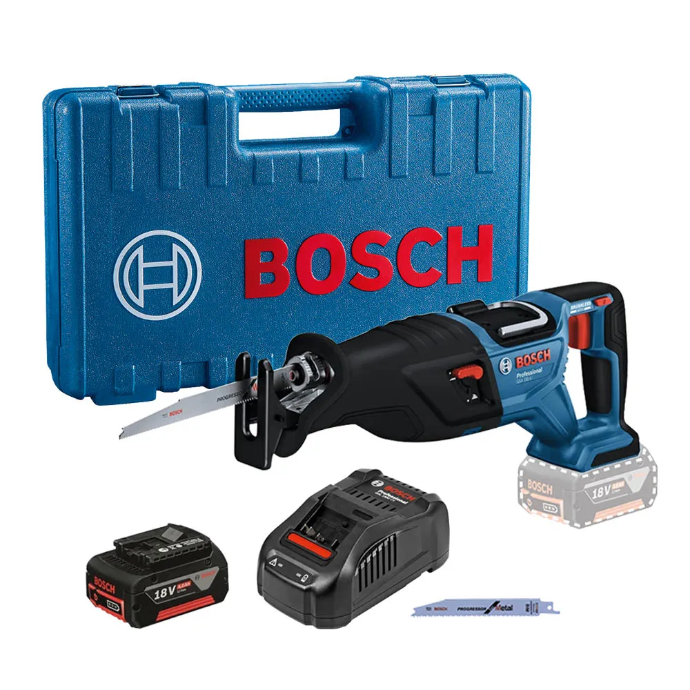 【BOSCH 博世】18V鋰電免碳刷軍刀鋸套裝組 GSA185-LI(4.0Ah電池x1)
