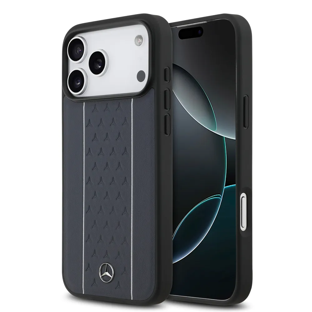 【Mercedes-Benz 賓士】星紋直紋真皮 MAGSAFE手機殼 iPhone 17系列