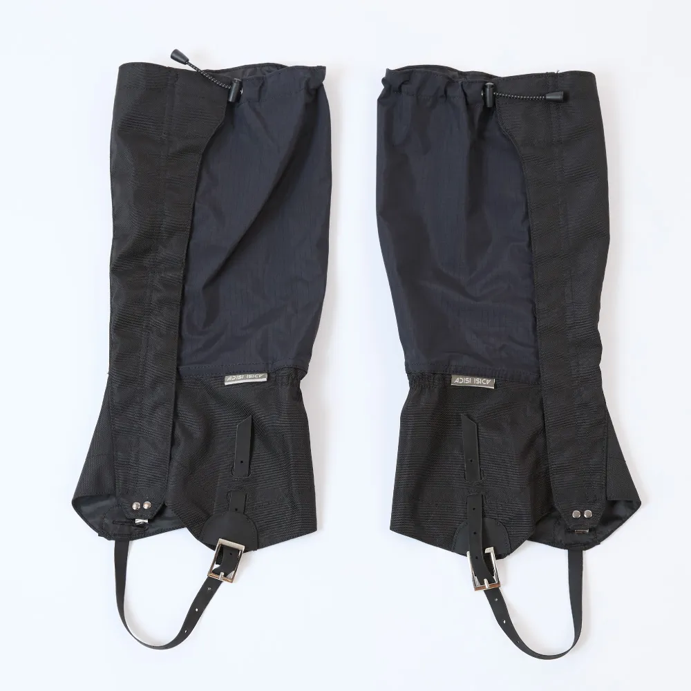【ADISI】專業款防水透氣綁腿 黑格/黑 3-Layer AS26001(搭配登山鞋、冰爪鞋套使用)