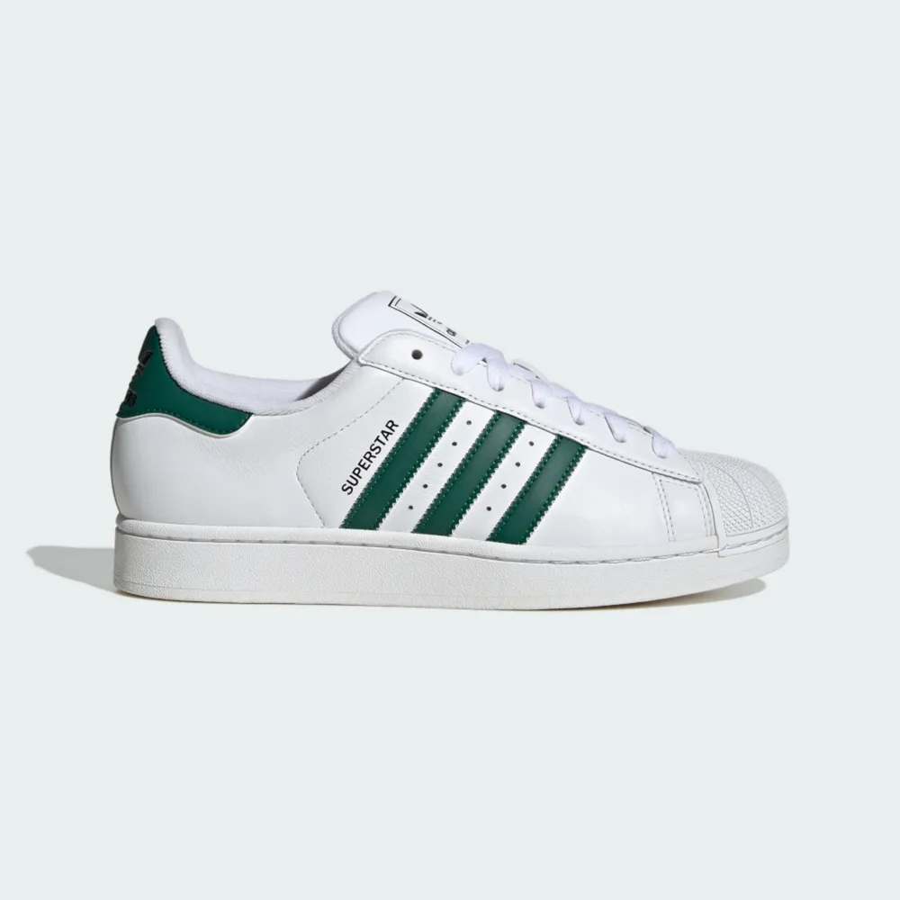 【adidas 愛迪達】愛迪達 Superstar II 男 運動休閒鞋 經典 貝殼頭 白綠(JQ4730)