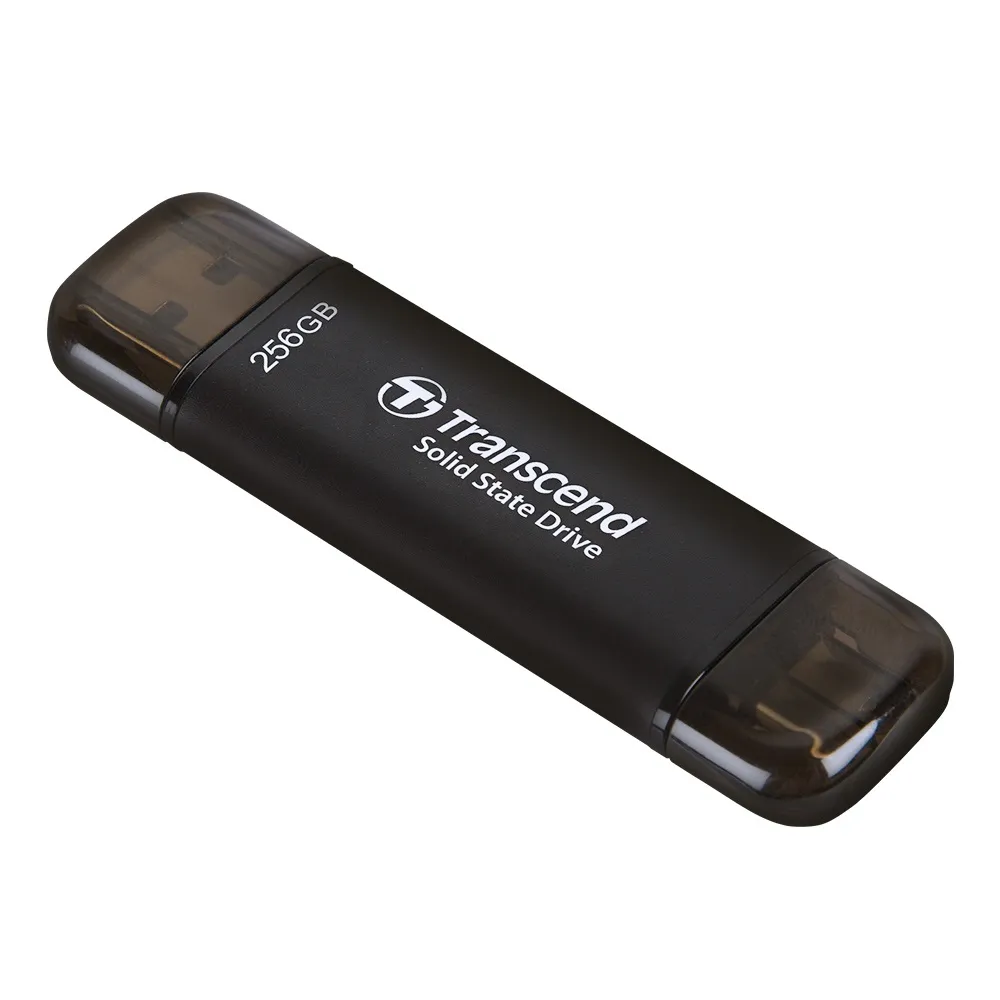【Transcend 創見】ESD310C 256GB USB3.2 高效能雙介面 外接SSD固態行動碟-太空黑(TS256GESD310C)