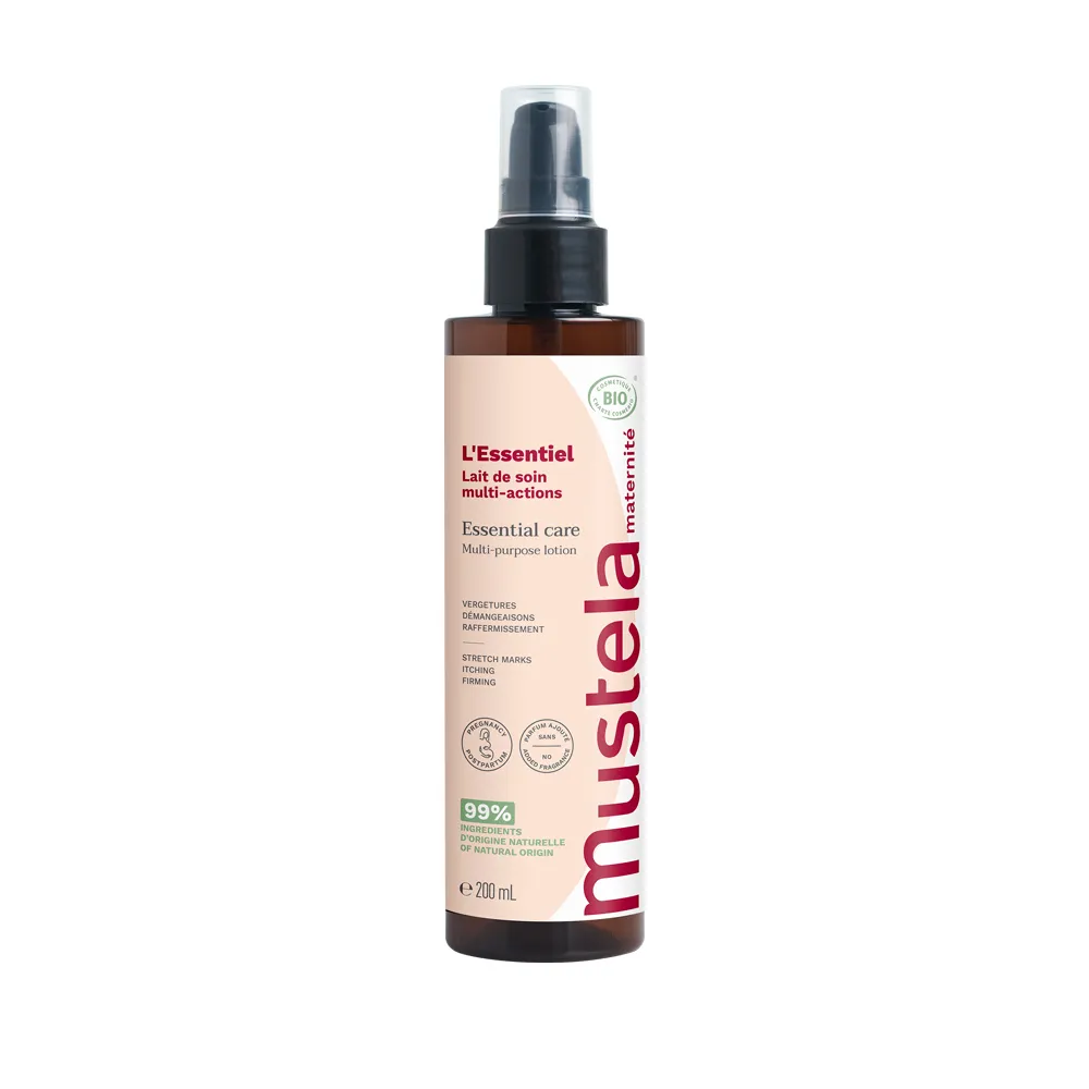 【Mustela 慕之恬廊】慕之孕 有機撫紋緊緻菁華乳200ml(無香 歐盟ECOCERT+法國BIO認證)