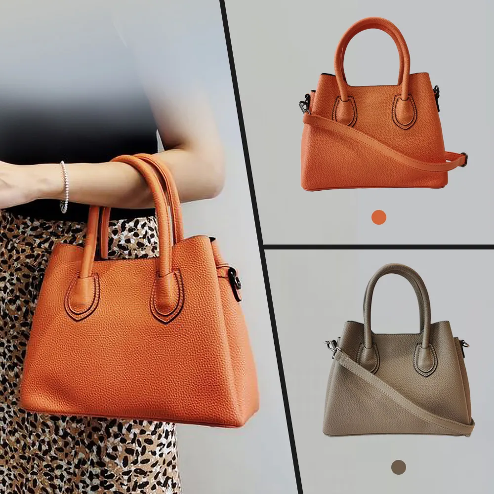【BAGGLY&CO】雙11 真皮 巴斯提亞頭層牛皮大容量手提斜側背牛皮包(真皮包包 三色)