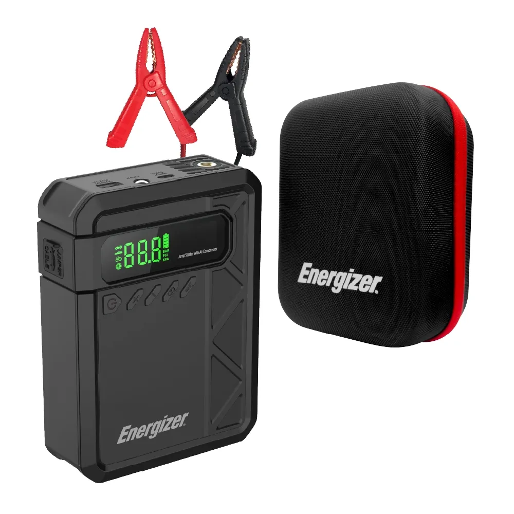【Energizer 勁量】4合1 電動打氣/啟動救車機 JE10001JP(多功能 打氣 救車 電源 照明 贈收納包)