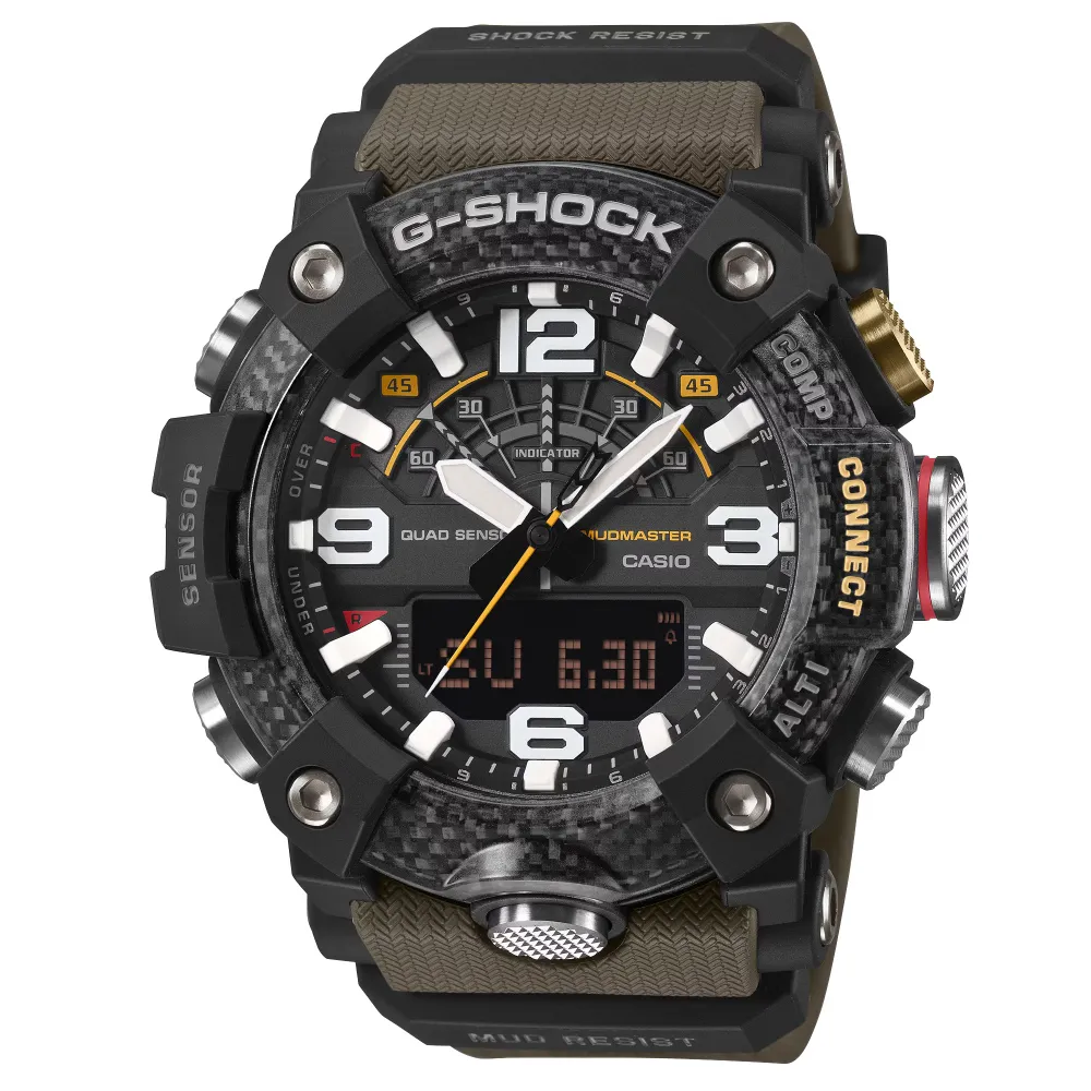 【CASIO 卡西歐】G-SHOCK MUDMASTER 藍芽連線 多功能腕錶 錶 週年慶 雙11 (GG-B100X-1A3)