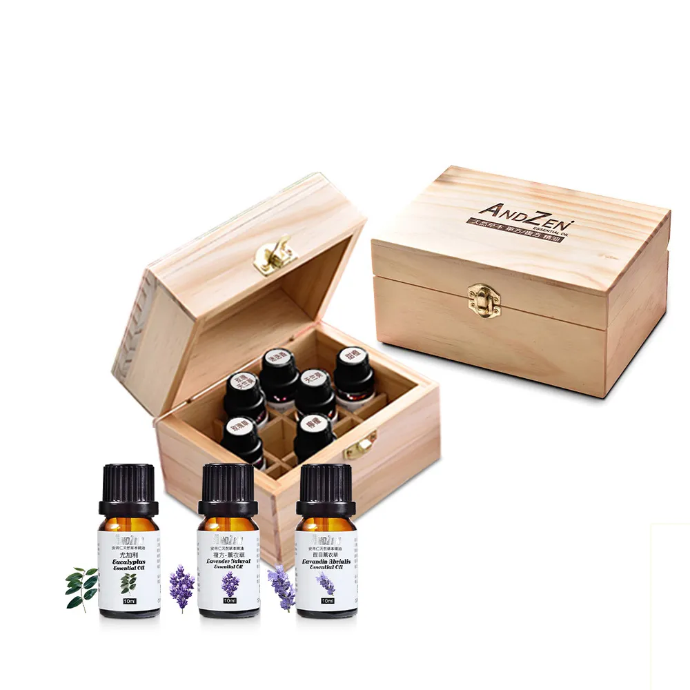 【ANDZEN】安得仁 澳洲精油10mlx3瓶+台灣製精油木盒(可裝12瓶)